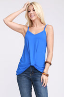 PLUS SIZE FRONT KNOTTED HEM WITH STRAP TOP