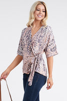 Plus Size Short Sleeve Wrap