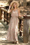 FRONT TIE NECK WITH ELASTIC WAIST MAXI DRESS