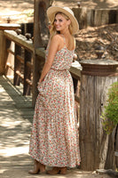 FRONT TIE NECK WITH ELASTIC WAIST MAXI DRESS