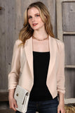 Shawl Collar Short Blazer with Shirring Sleeve