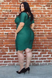 Plus Size Dress with Side Scrunch Detail