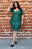 Plus Size Dress with Side Scrunch Detail