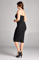 Plus Solid Knit Tube Dress