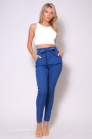 HIGH WAISTED BELTED PANTS