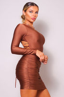 Lattice Back Mini Dress