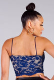 Yarely Lace Crop Top (Blue)