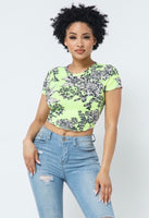 Miranda Crop Top (Neon Yellow)