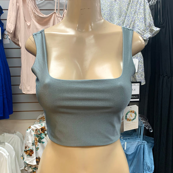 Kathy Crop Top (Grey)