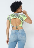 Miranda Crop Top (Neon Yellow)